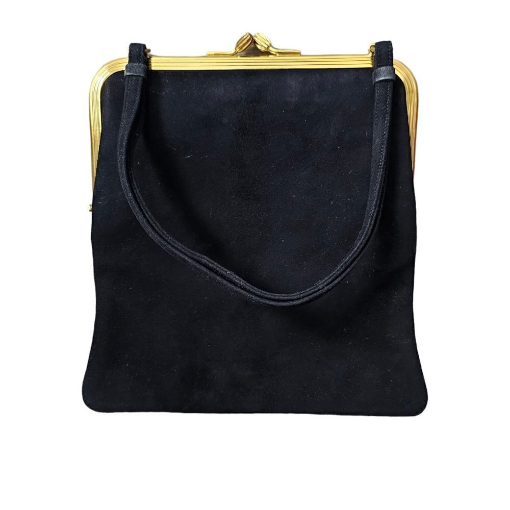 Koret Black Calf Leather Vintage 50's Bag - Picture 12 of 15